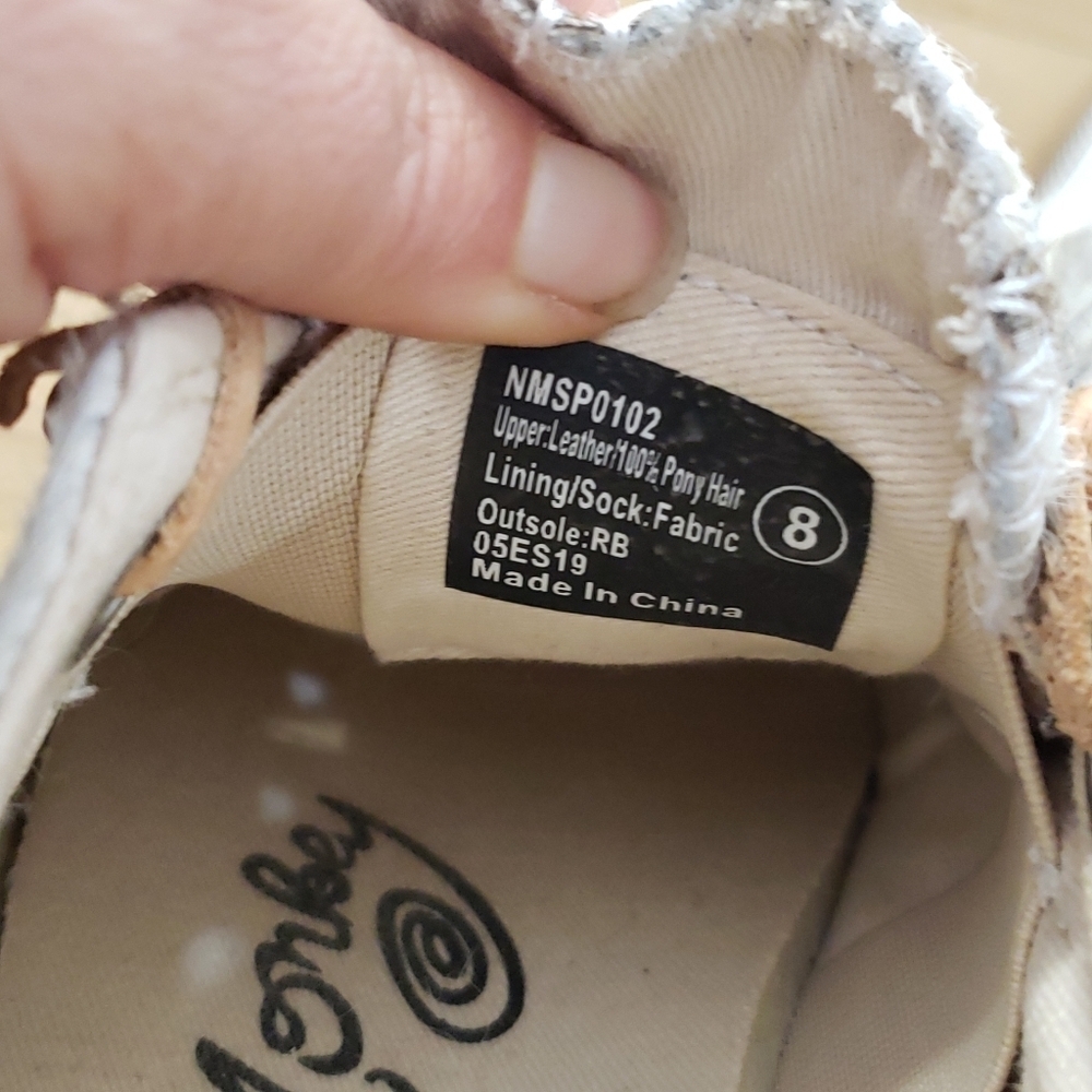 Naughty Monkey Cream and Brown Sneakers Size 8 - Picture 9 of 9